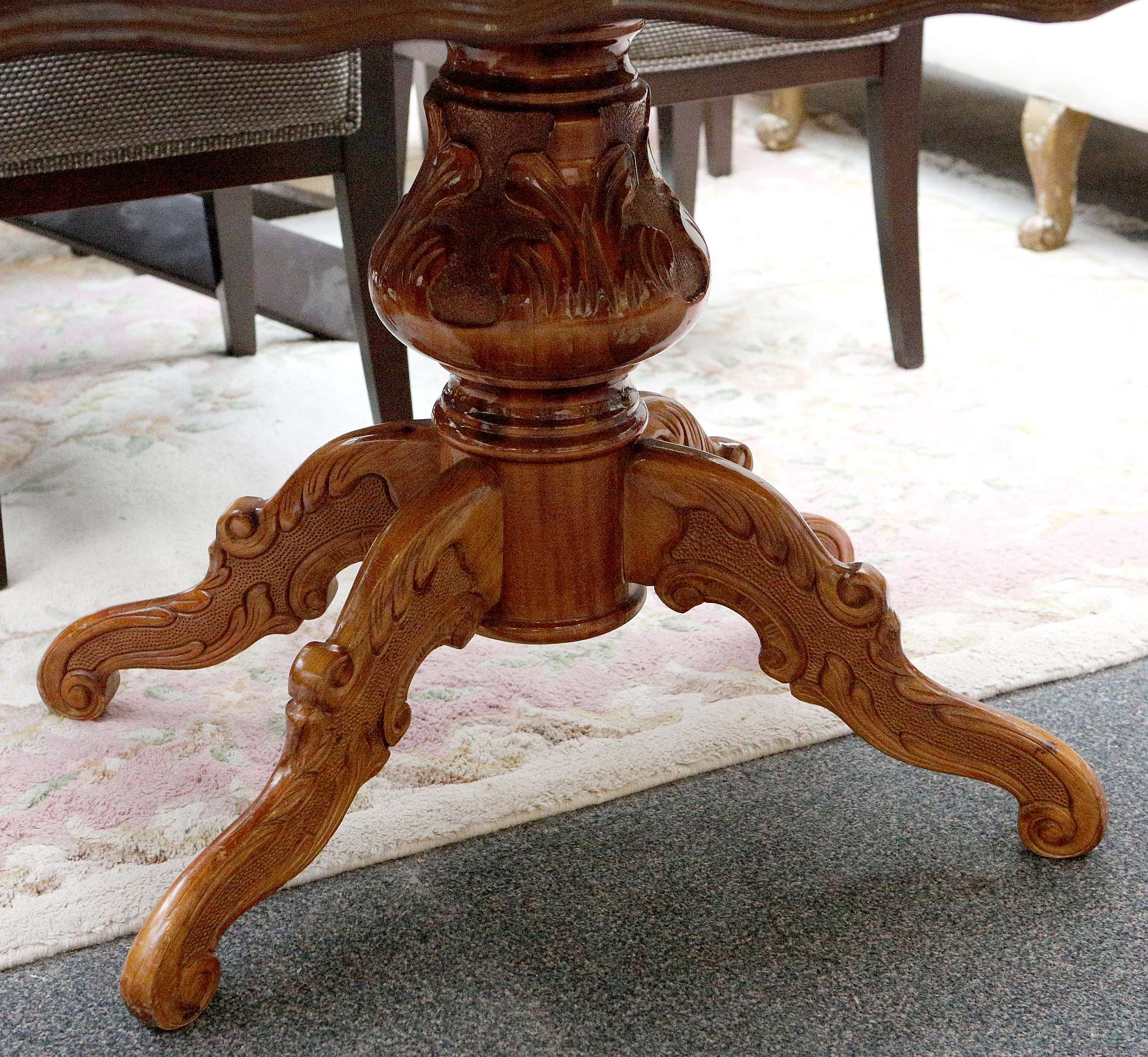 A contemporary burr walnut shaped centre table, ca - Image 2 of 2