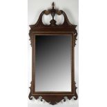 Early 20th century Regency style mirror, flaming u