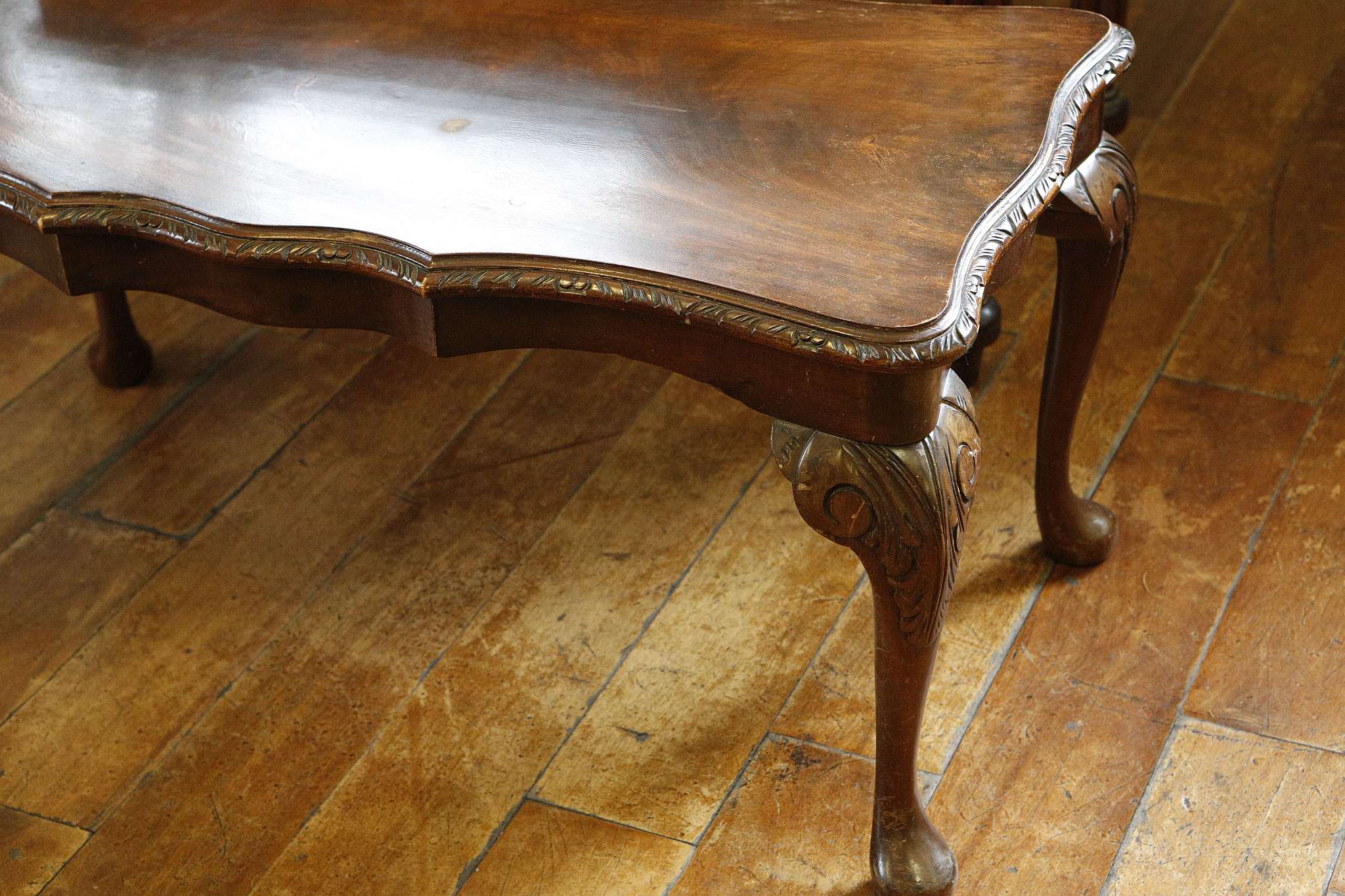 A William IV flame mahogany two drawer side table, - Image 2 of 3
