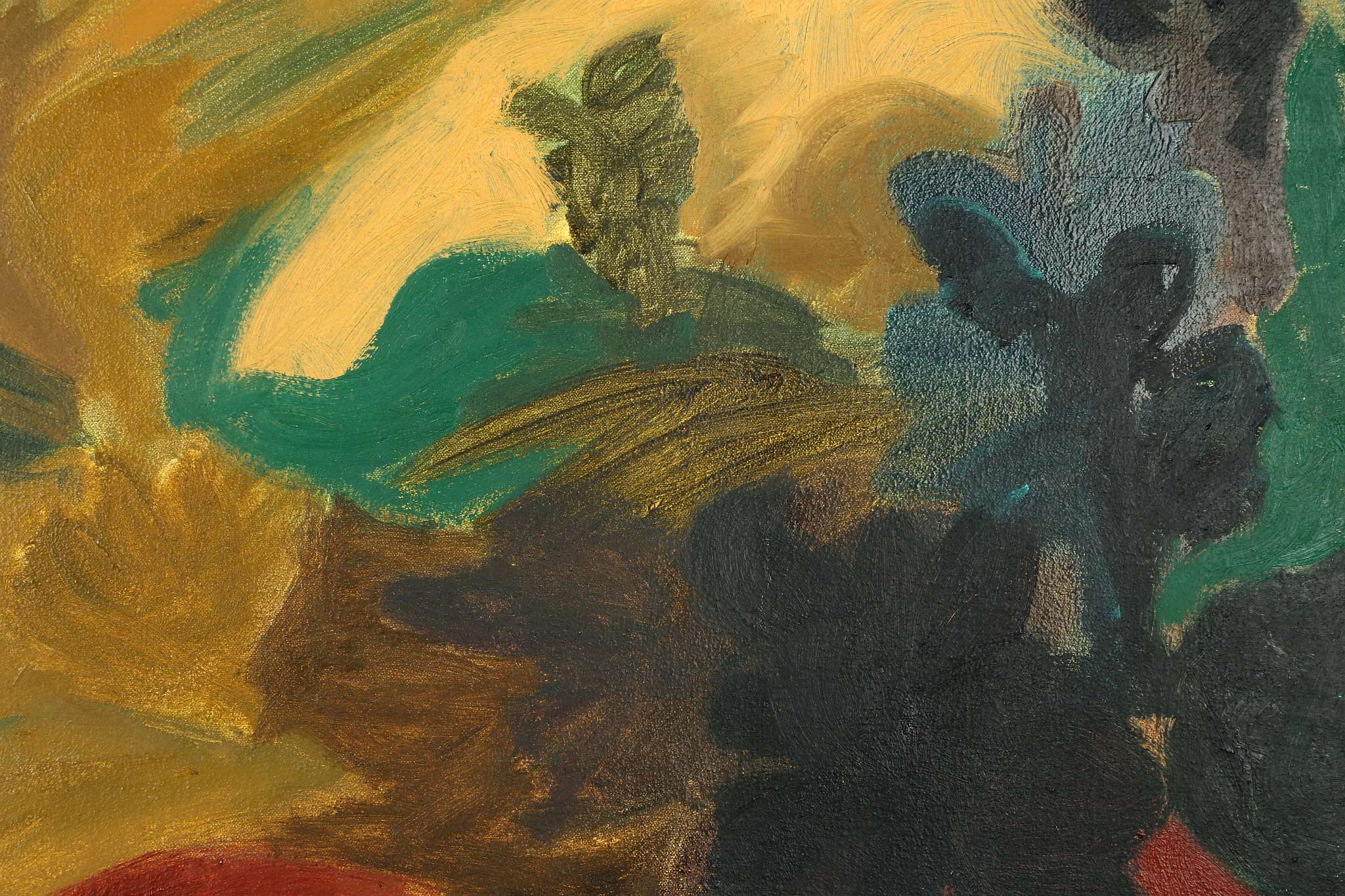 Lucy Ross, 20th century British, 'Portuguese Landscape', oil on canvas, signed lower left and - Image 3 of 5