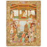 A MUGHAL ALBUM PAGE. 19th Century. Gouache heighte