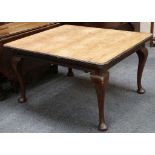 A Victorian mahogany dining table, rounded corners