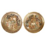 A PAIR OF JAPANESE SATSUMA PLATES. Late Meiji. Del