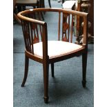 A c.1930 walnut low table raised on cabriole legs and a walnut two tier occasional table on square