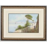 M. Gianni, 20th century, Italian, 'The Bay of Naples', gouache on card, signed lower left, in a good