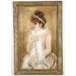 Early 20th century Continental School, an oil on canvas portrait study of an elegant Parisian