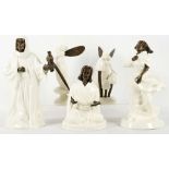 WITHDRAWN  A collection of five Minton bone china figures in ivory glazes, to include; 'The