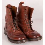 A pair of size 8 (continental 42), brown leather shooting boots made by 'Itshide', and retailed by