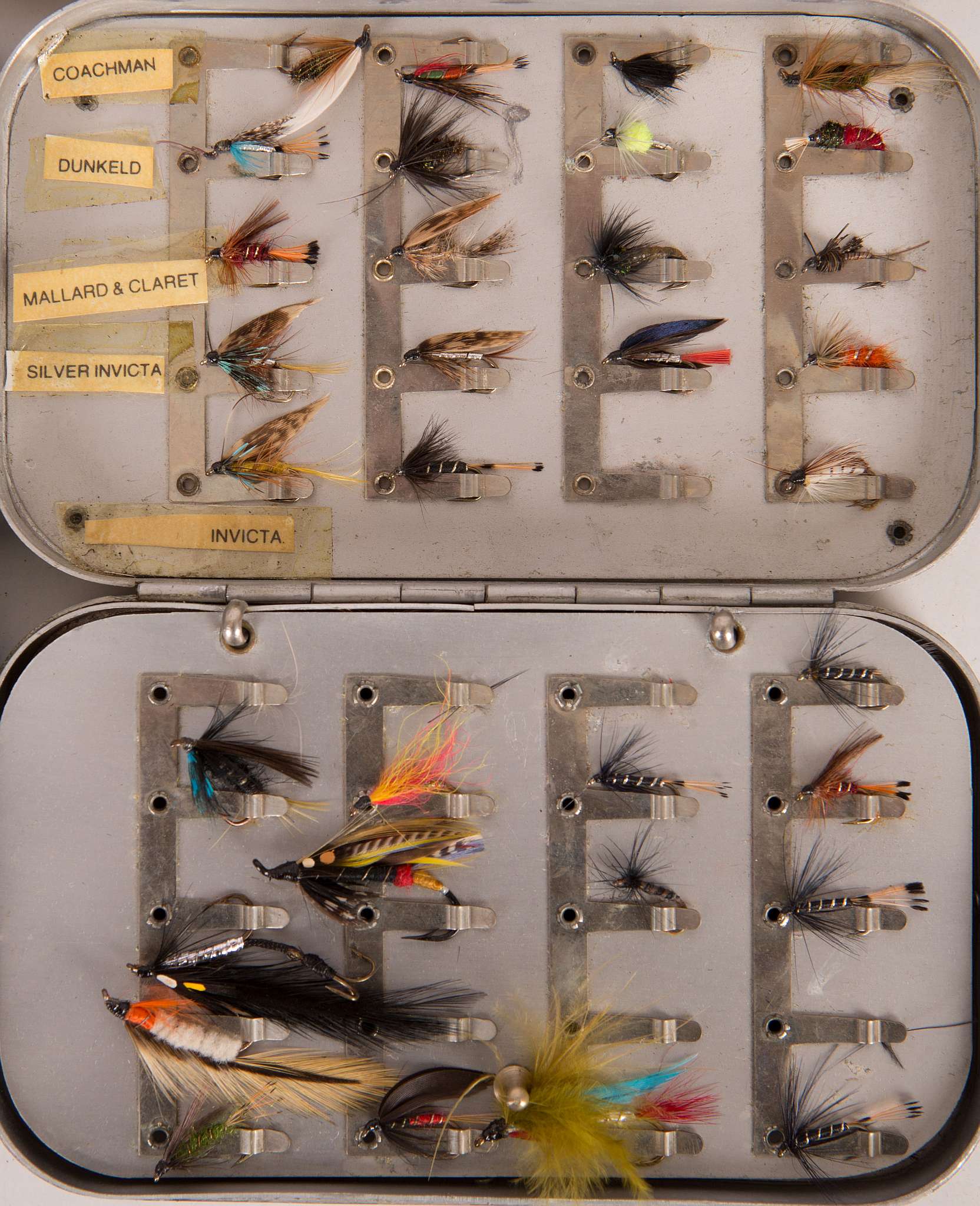 Two Wheatley metal fly boxes and contents of wet and dry flies, a metal box of dry flies for - Image 3 of 5