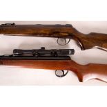 A BSA Meteor break barrel air rifle, and another (2)