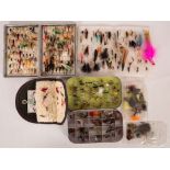 A Wheatley 'Silmalloy' fly box and collection of approx. 100 good, wet and dry flies, sold