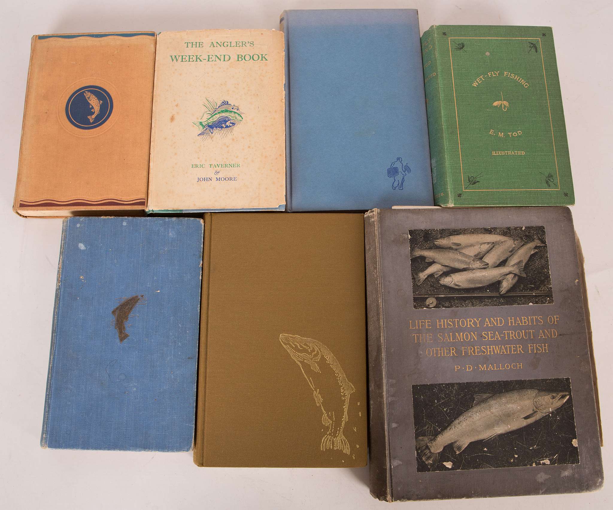 A good selection of seven angling related books, including 'The Complete Angler', 'Wet Fly Fishing',