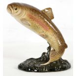 A Beswick porcelain figure of a leaping rainbow trout (1032)