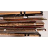 A selection of four various freshwater float and match rods that include; an Allcocks 12ft mat