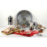 A small selection of silver plated items to includ