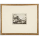 James McIntosh Patrick R.S.A. 1907-1988, 'The Pass of Glencoe' 1928, etching, signed in pencil lower