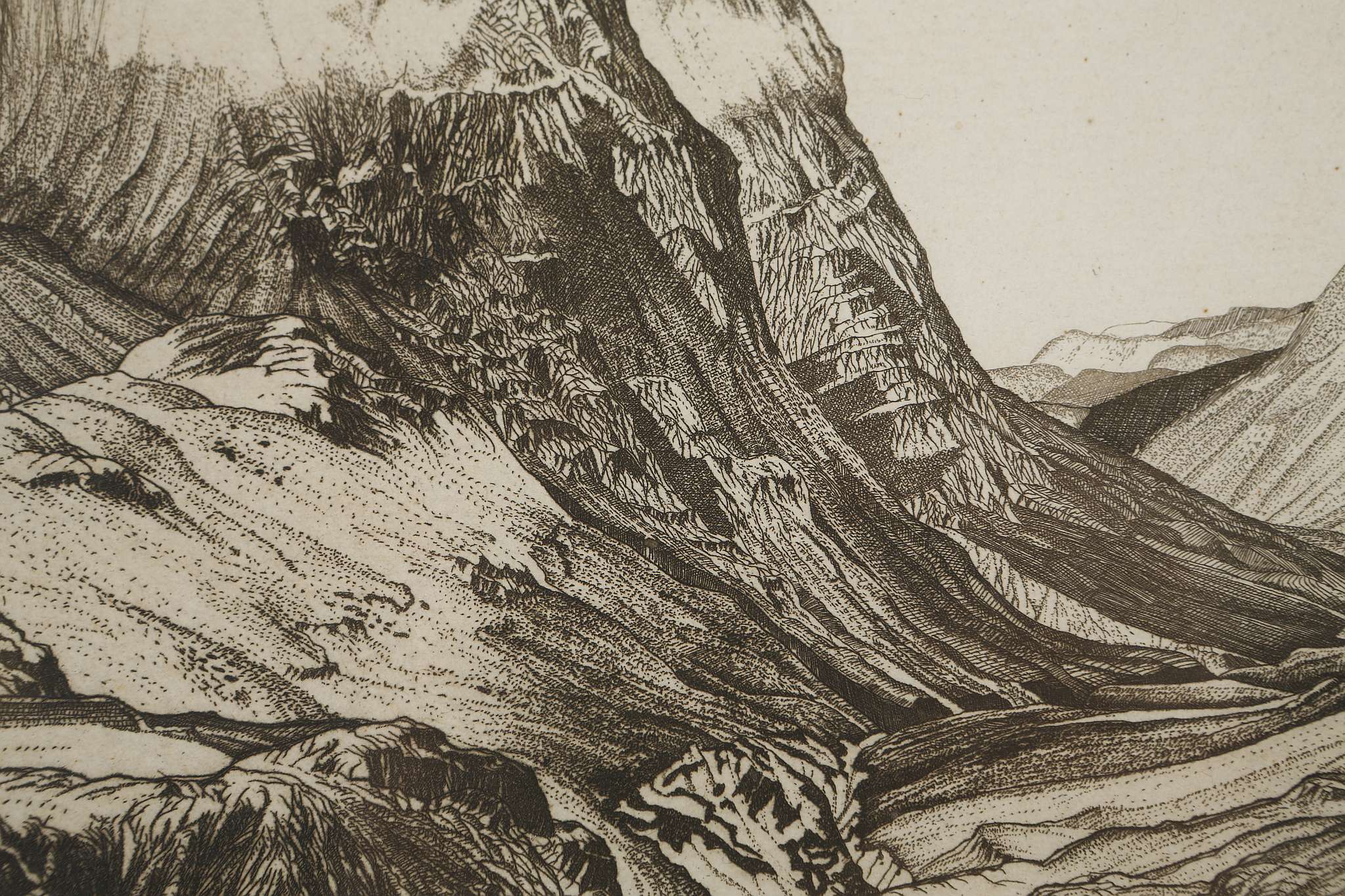 James McIntosh Patrick R.S.A. 1907-1988, 'The Pass of Glencoe' 1928, etching, signed in pencil lower - Image 5 of 8