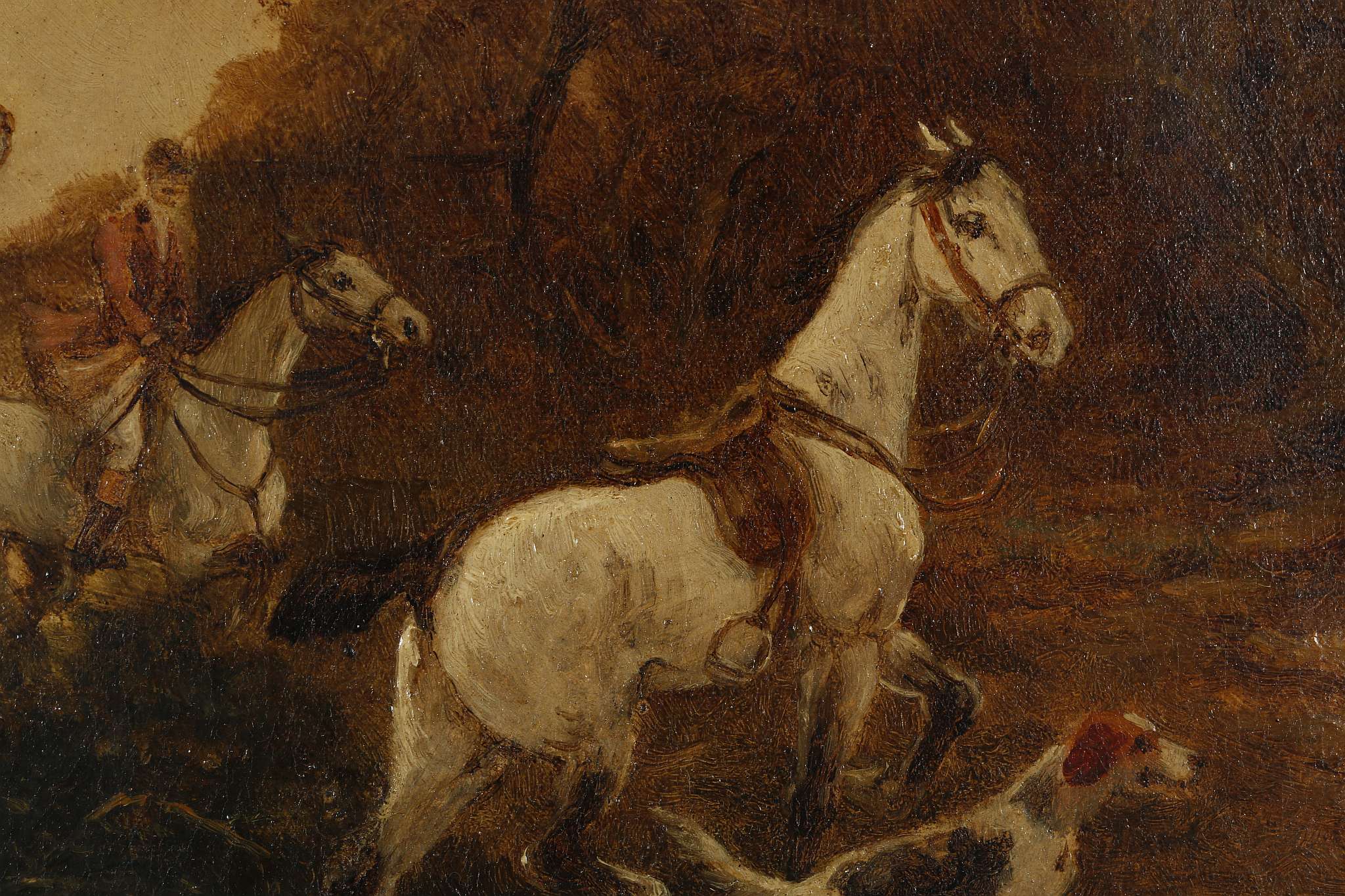 E. Wass, late 19th Century English, a set of four oil on canvas hunting scenes, each one signed, all - Image 4 of 23