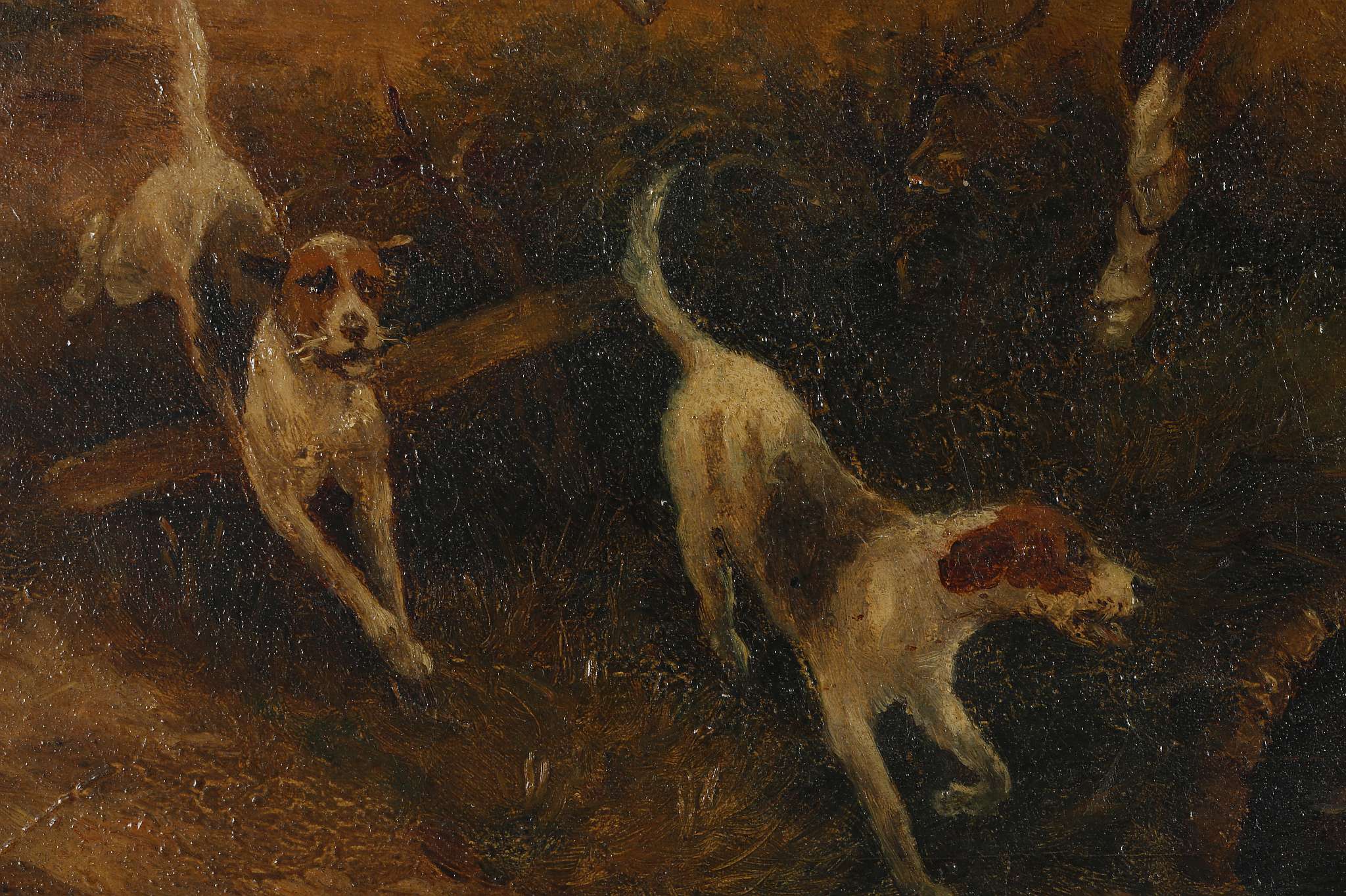 E. Wass, late 19th Century English, a set of four oil on canvas hunting scenes, each one signed, all - Image 17 of 23