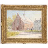 Leo Van Der Smissen 1900-1966 Belgian, 'A L'Eglise' (Going to Church), oil on canvas, signed lower