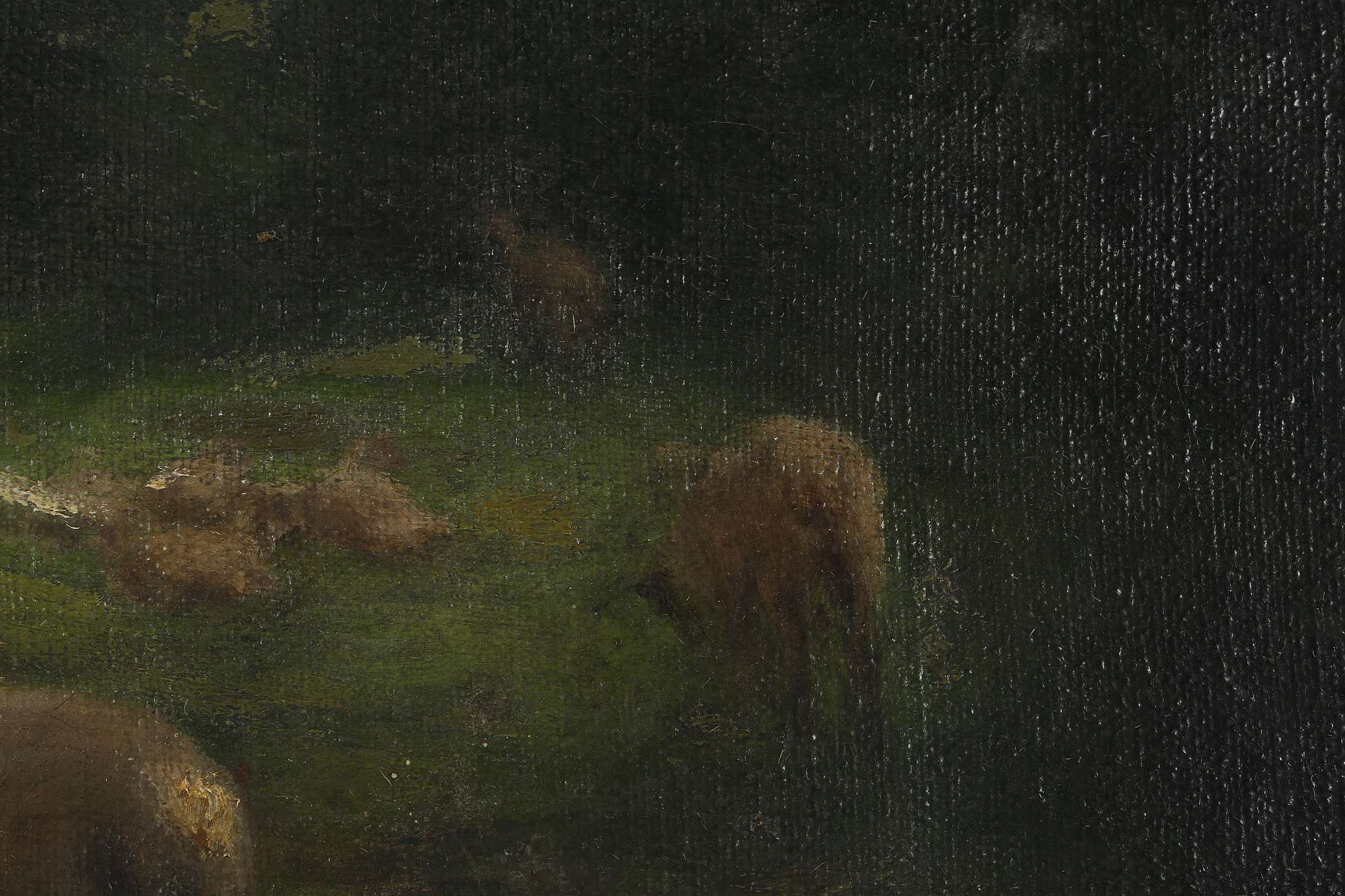 Late 19th Century English School, 'The Shepherdess', oil on canvas, in a good gilt washed frame, - Image 3 of 6