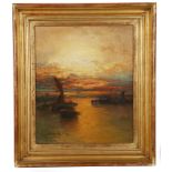 Thomas MacArthur, 19th Century British, 'Sunset Sail', oil on canvas, signed lower left, further