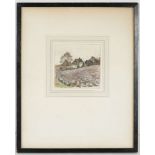 Lucien Pissarro (1863-1944), 'Essex Landscape', watercolour and pencil, monogrammed lower left.