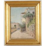 Axel Birkhammer 1874-1936
“Capri”
Oil on canvas. Signed lower left, and titled.
In a gilt wood