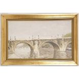 Mid 20th Century, possibly French School, 'Pont Neuf, Paris', oil on canvas board, monogrammed 'V.