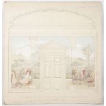 Nancy Liddard, a pair of unframed watercolours for the decoration of the South Wall in the