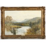 Frederick William Hulme 1816-1884, 'River Landscape', oil on canvas, signed lower right and dated