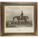 W & H Barraud - a hand coloured equine engraving 'Mr Charles Davis on the Traverser', hand