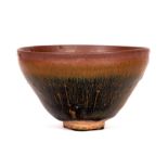 A CHINESE JIAN HARE’S FUR BOWL. Song Dynasty. With deeply rounded sides rising from a short straight