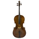 A good Mathias Heinicke cello, with one piece back, sold with gig stand (2)