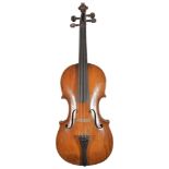 A good, John Wilkinson, 1940 violin with scrolling peg box and one piece back showing a good patina,