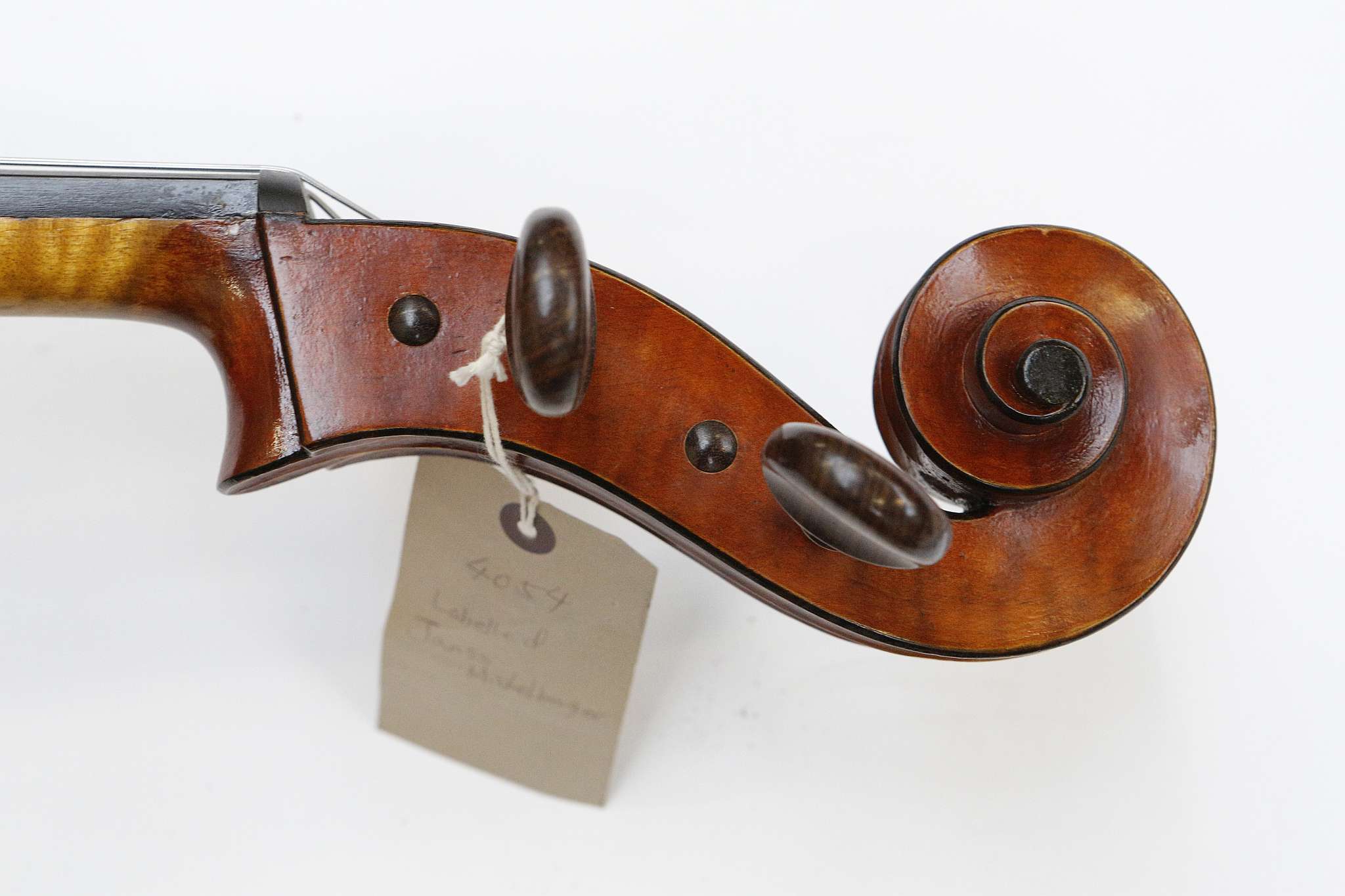 A cello labelled 'Janos Michelberger', with fine tuning to all four strings, sold with gig stand ( - Image 4 of 6
