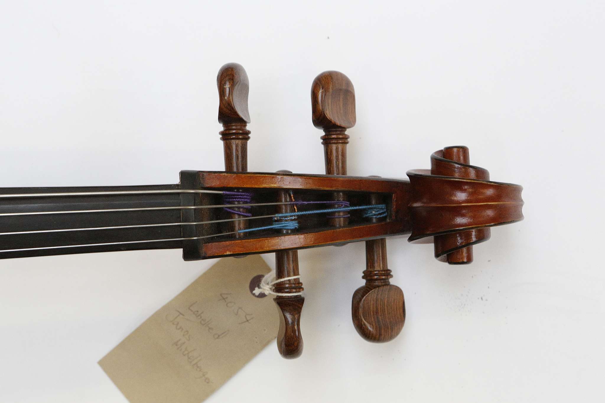 A cello labelled 'Janos Michelberger', with fine tuning to all four strings, sold with gig stand ( - Image 3 of 6