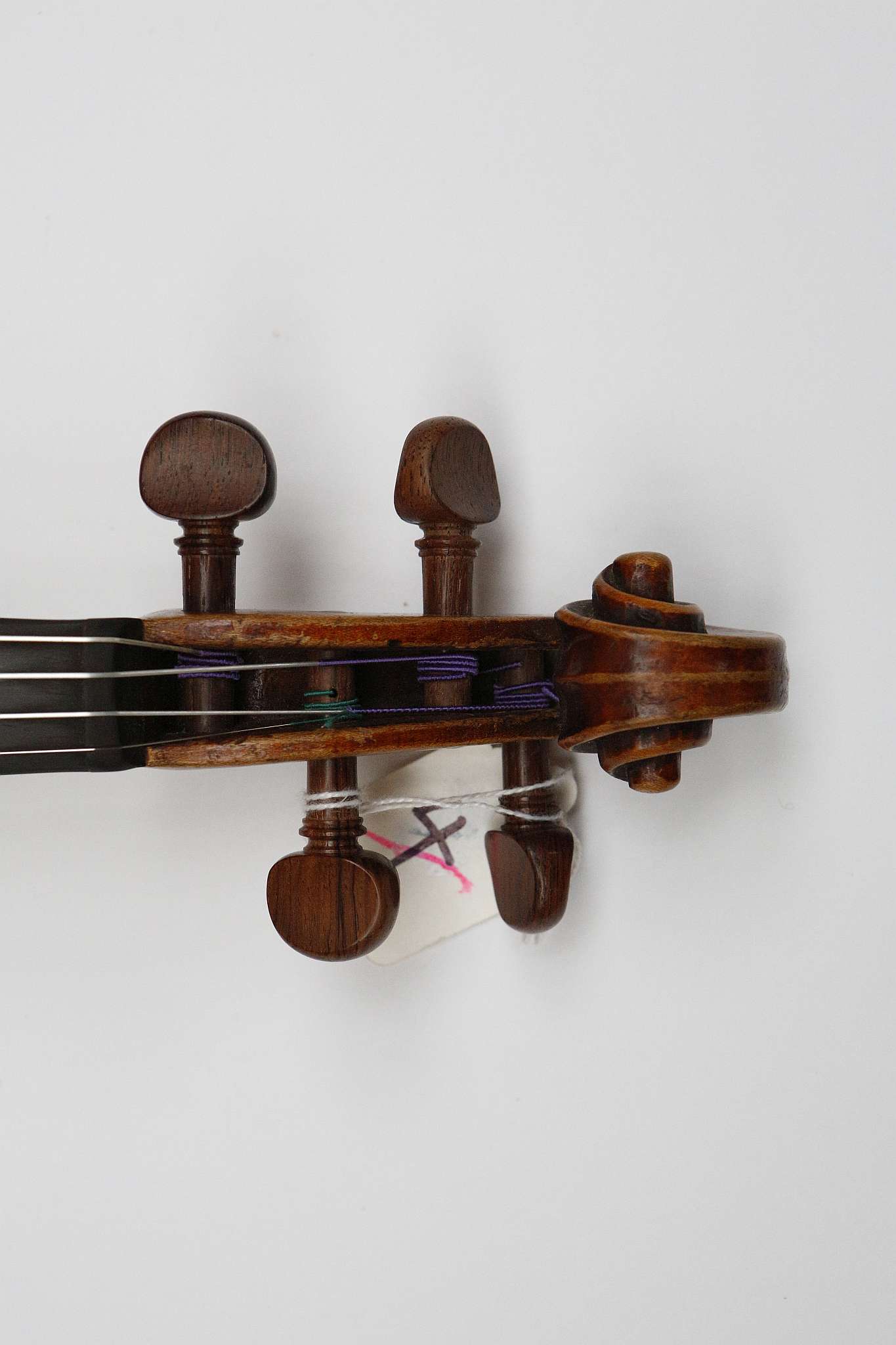 A German violin c.1910, (Karl ad Fritsche, Zitau), with E string, fine tuner on ebony tail piece and - Image 3 of 6