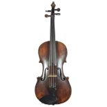 A 19th Century Bohemian violin, with a fine patina and one piece back, length of the back plate