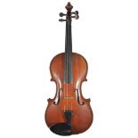 A William Robinson of Liverpool 1926 violin, with a one piece back, F holes, E string tuning, with