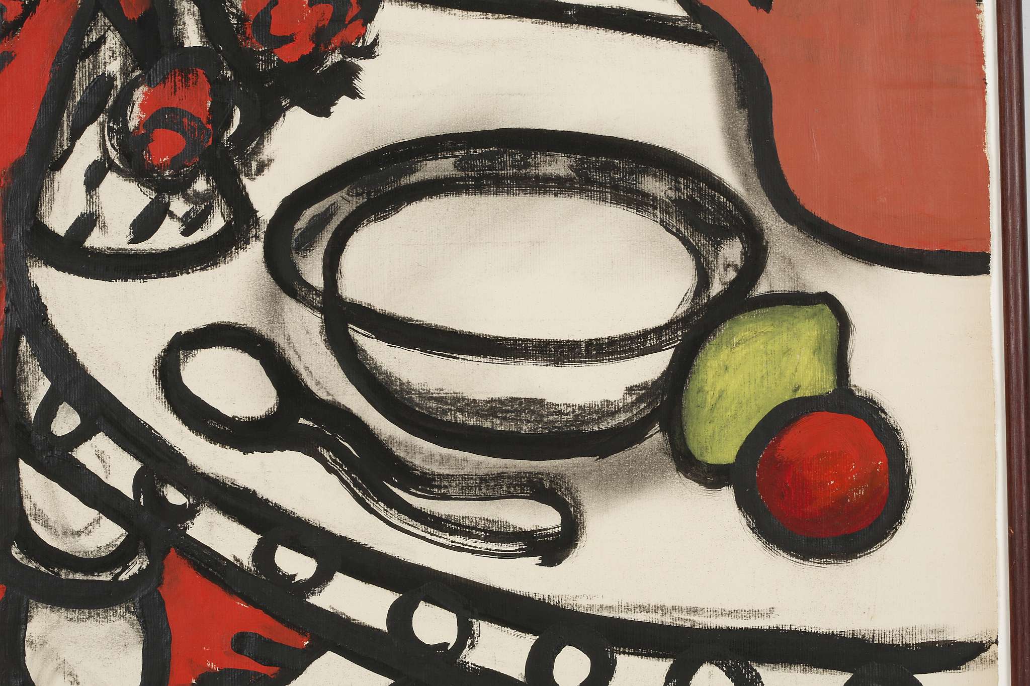 Zoe Callaghan b.1954, 'Still Life', oil and charcoal on paper, 70 x 57cm, mounted and framed, - Image 4 of 7