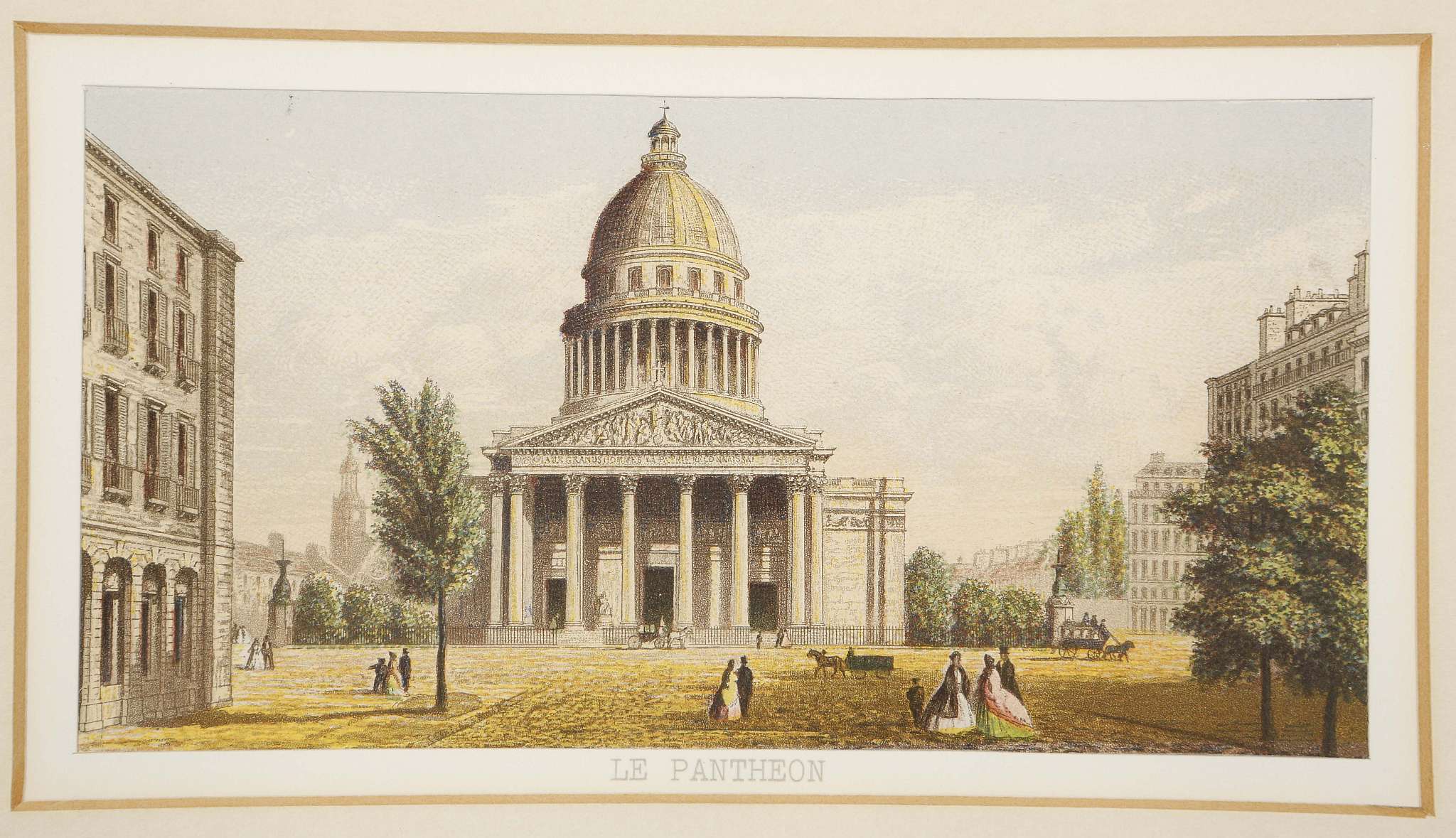 A set of four mounted and framed Baxter prints; 'Colonne de Juillet', 'Le Pantheon', Hotel de - Image 5 of 12