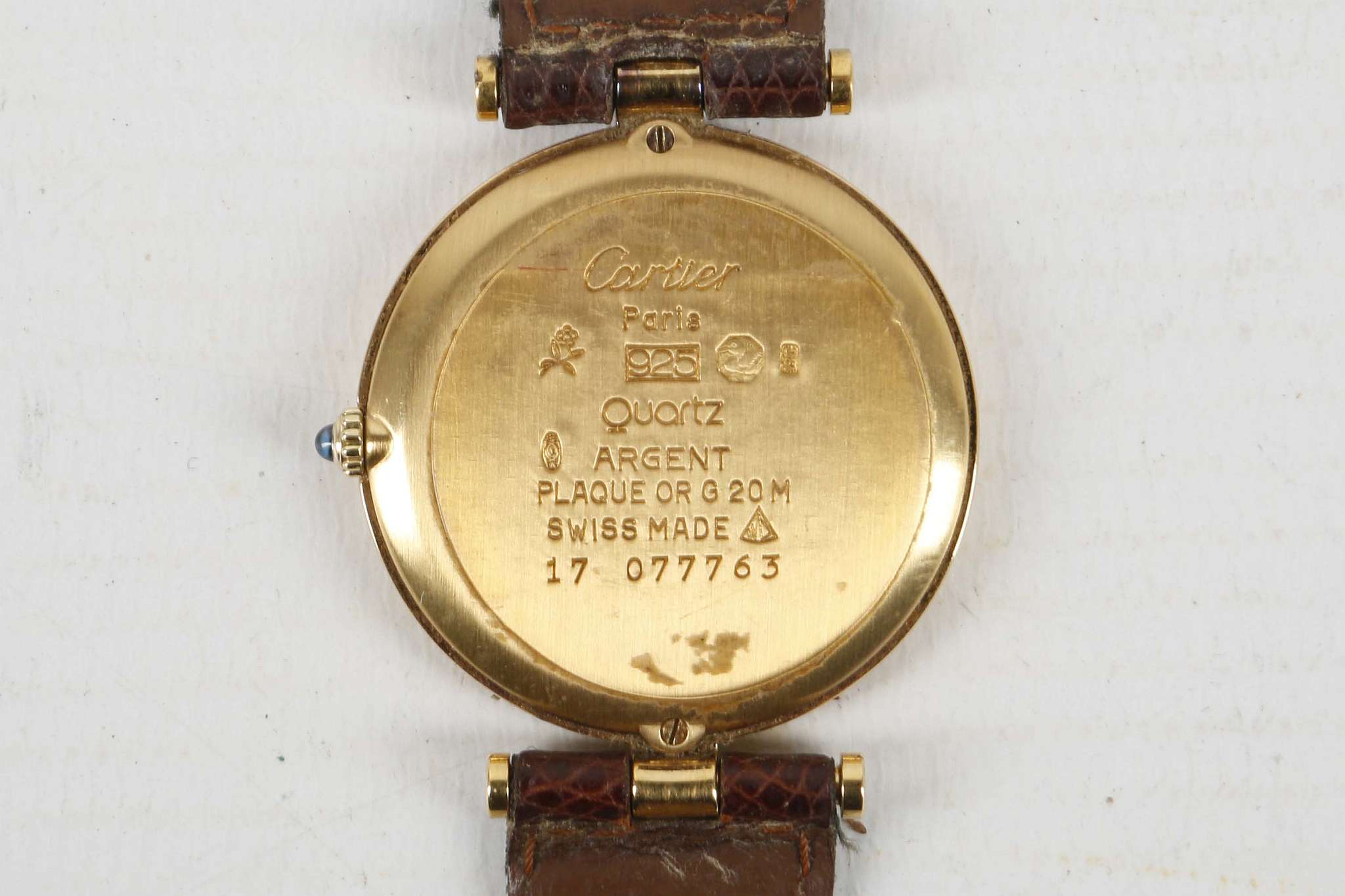 A silver gilt Cartier 'Must de Cartier' ladies wristwatch, boxed - Image 3 of 5