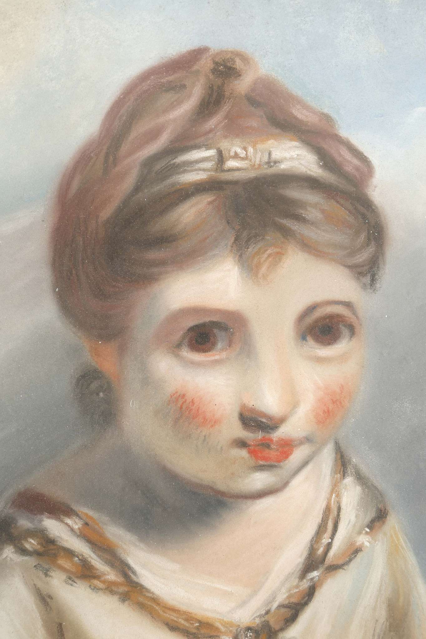 After Sir Joshua Reynolds, P.R.A. 1723-1792, 'A Strawberry Girl', pastel, late 18th Century, mounted - Image 2 of 5