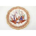 A GOOD FLIGHT, BARR AND BARR PLATE, circa 1815, richly painted and gilded in the Imari palette