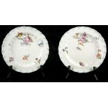 A PAIR OF CHELSEA DESSERT PLATES, circa 1752-56, b