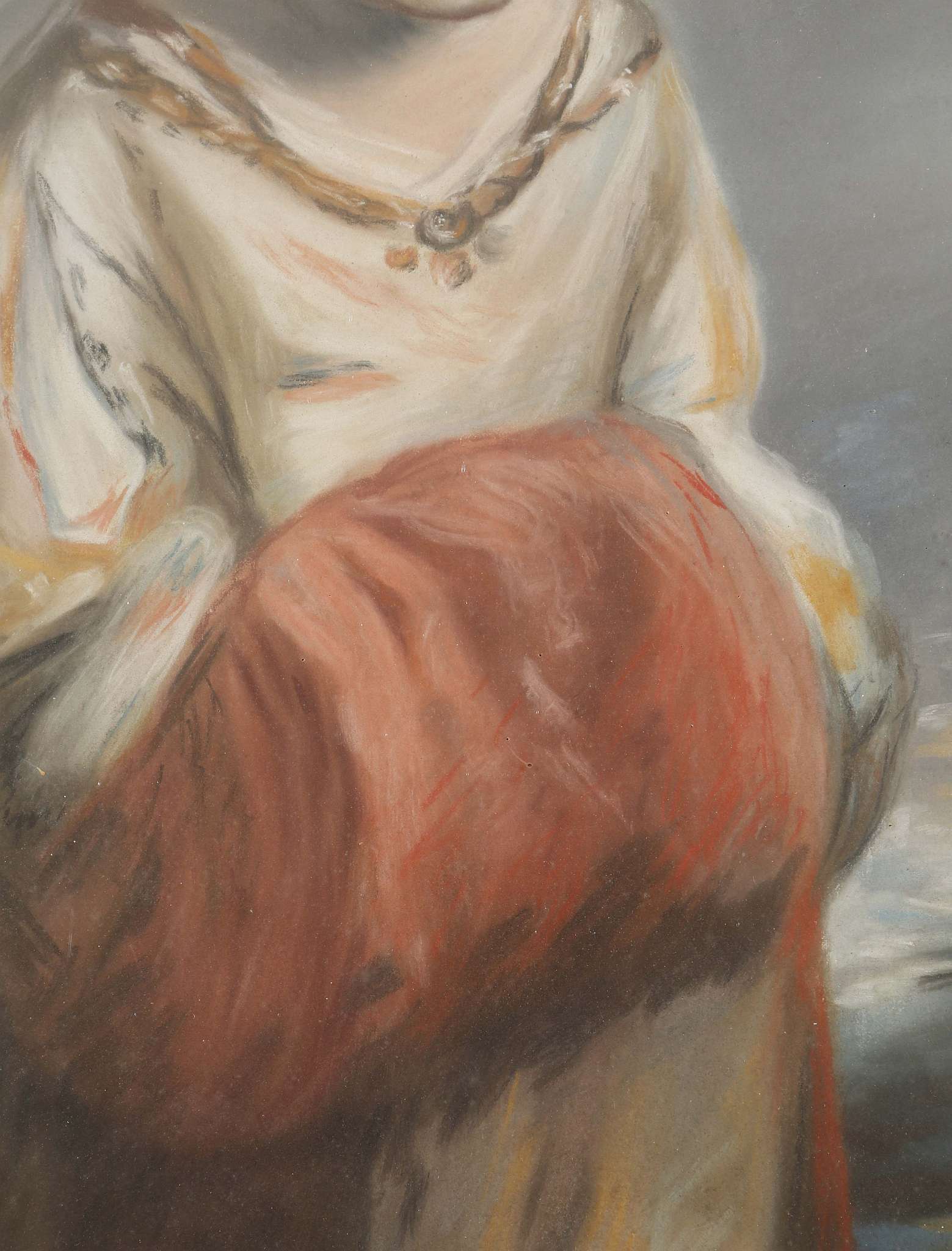 After Sir Joshua Reynolds, P.R.A. 1723-1792, 'A Strawberry Girl', pastel, late 18th Century, mounted - Image 3 of 5