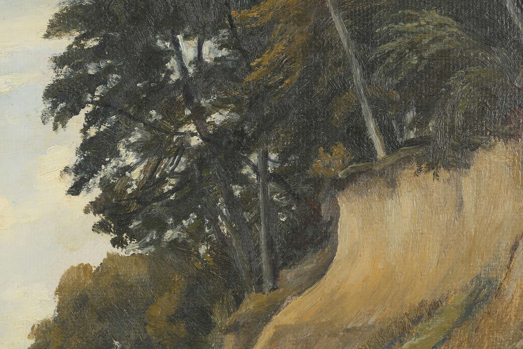 Aage Jacobsen, 20th Century Danish, 'Fallen Tree on the Shoreline', oil on board, signed lower - Image 5 of 6