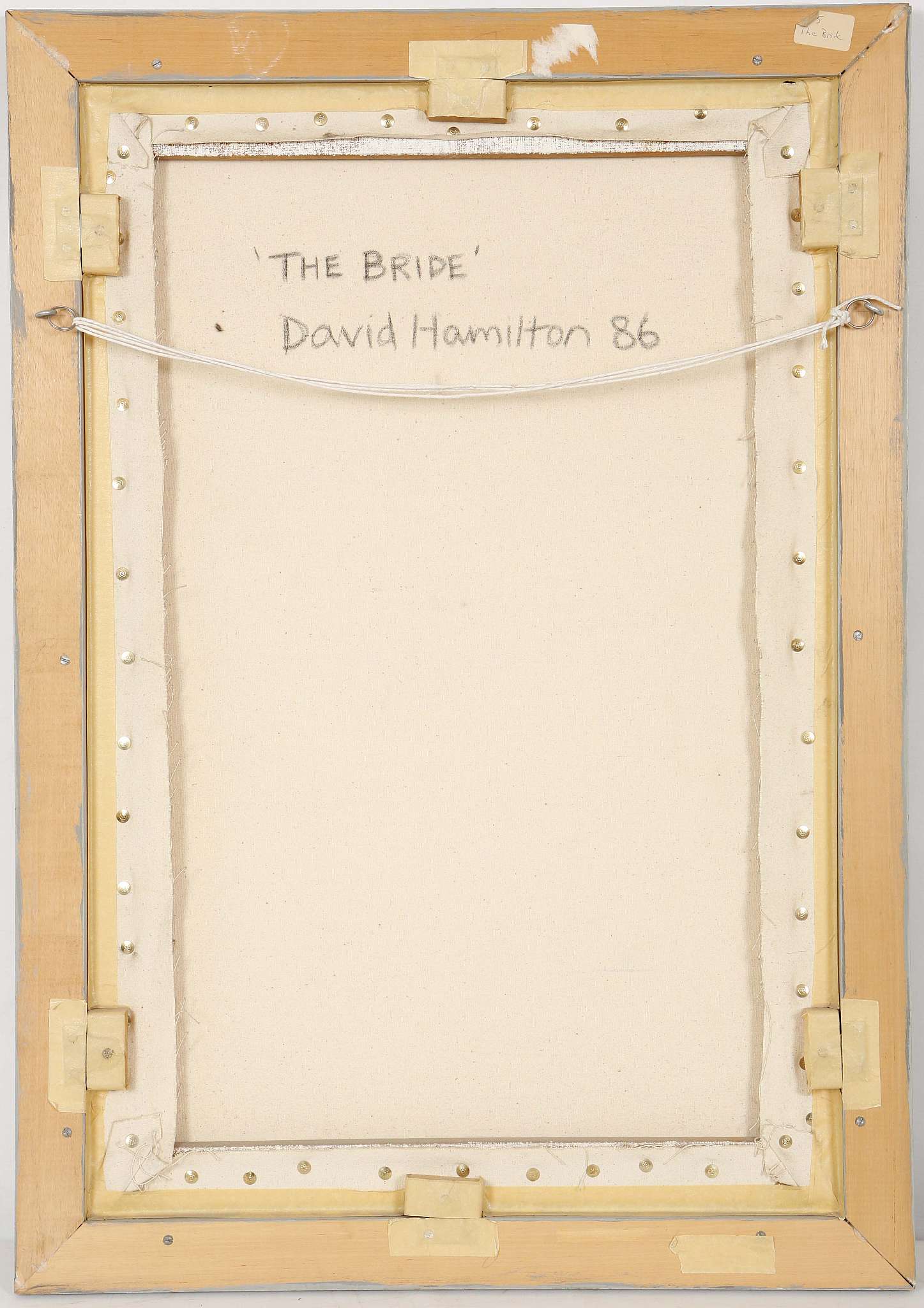 David Hamilton, 20th Century British School, 'The Bride', oil on canvas, signed verso and dated - Image 5 of 6