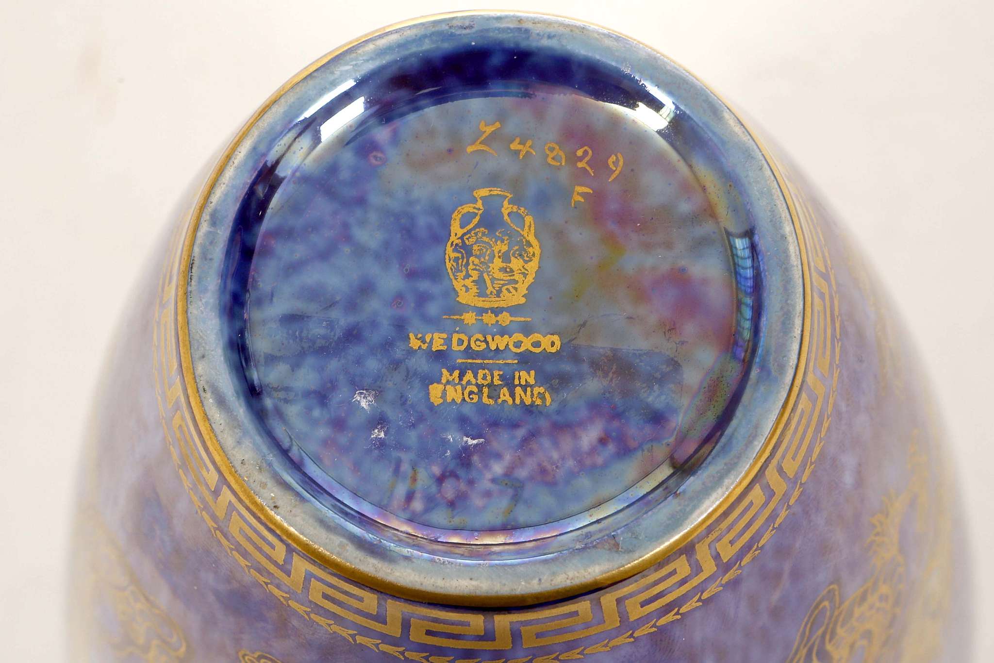 A WEDGWOOD DRAGON LUSTRE VASE, circa 1920, designed by Daisy Makeig-Jones, the baluster form - Image 5 of 5